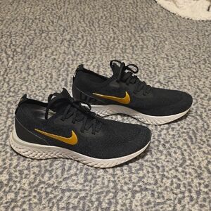 Nike Black and Gold Running Shoes